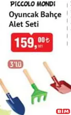 PİCCOLO MONDİ OYUNCAK BAHÇE ALET SETİ 3'LÜ